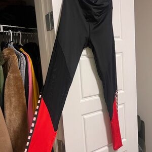 Black and Red Athletic Leggings